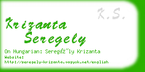 krizanta seregely business card